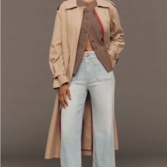 Maeve Denim - The Colette Crop High-Rise Wide-Leg Jeans by Maeve